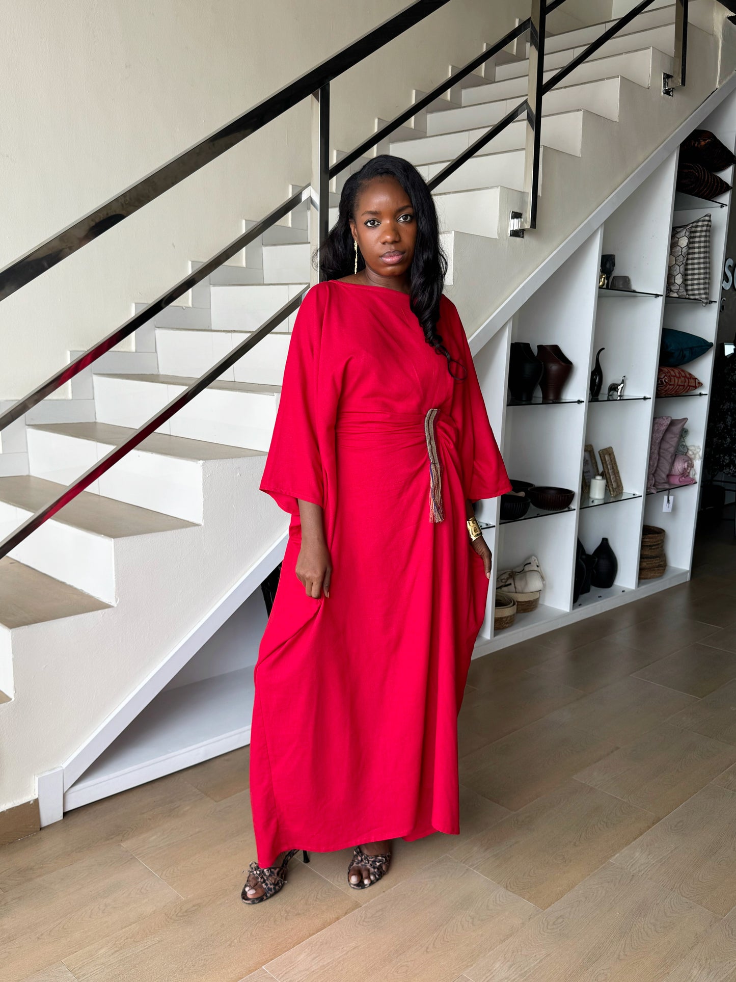Red Sahar Kaftan