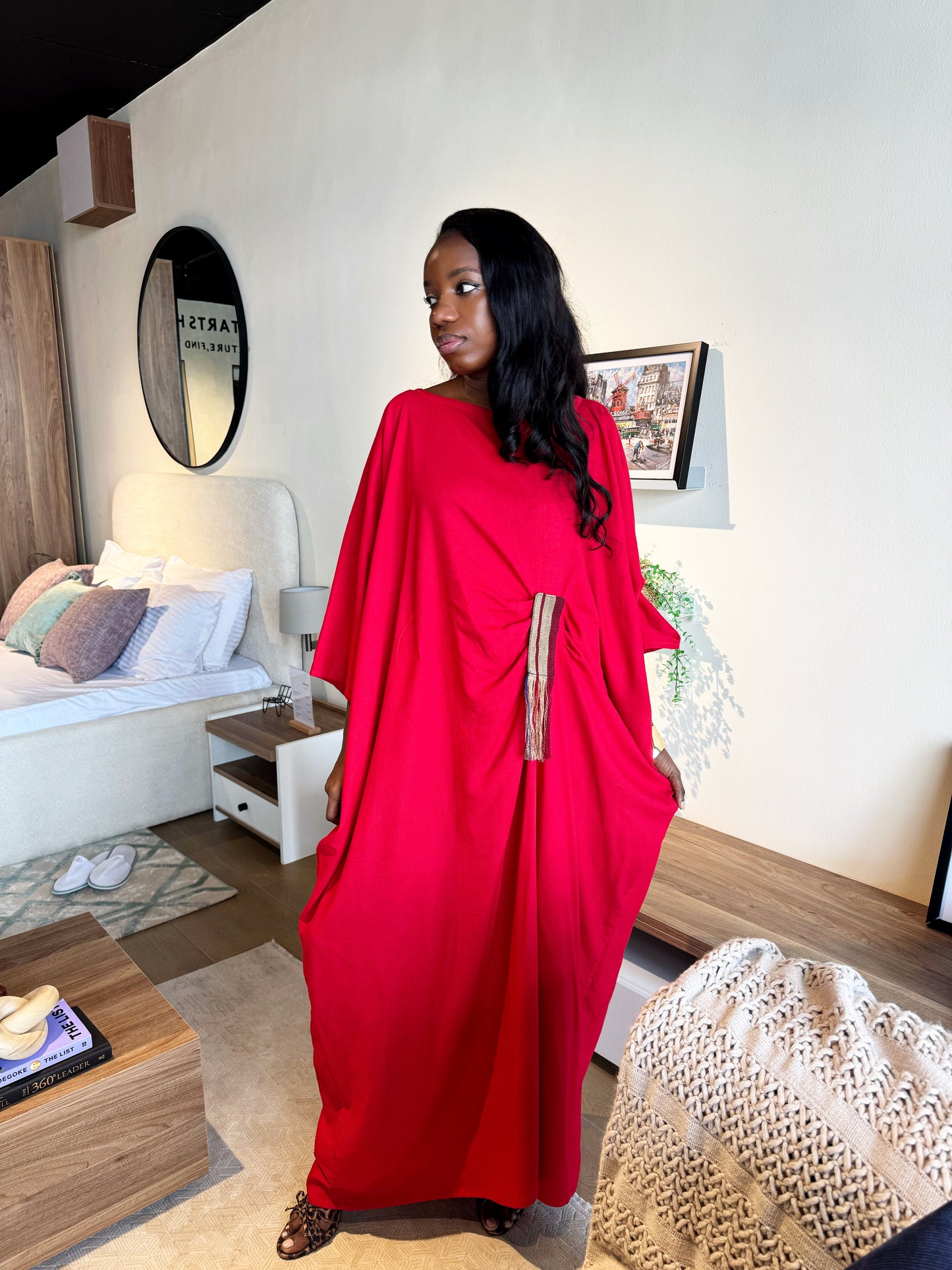 Red Sahar Kaftan