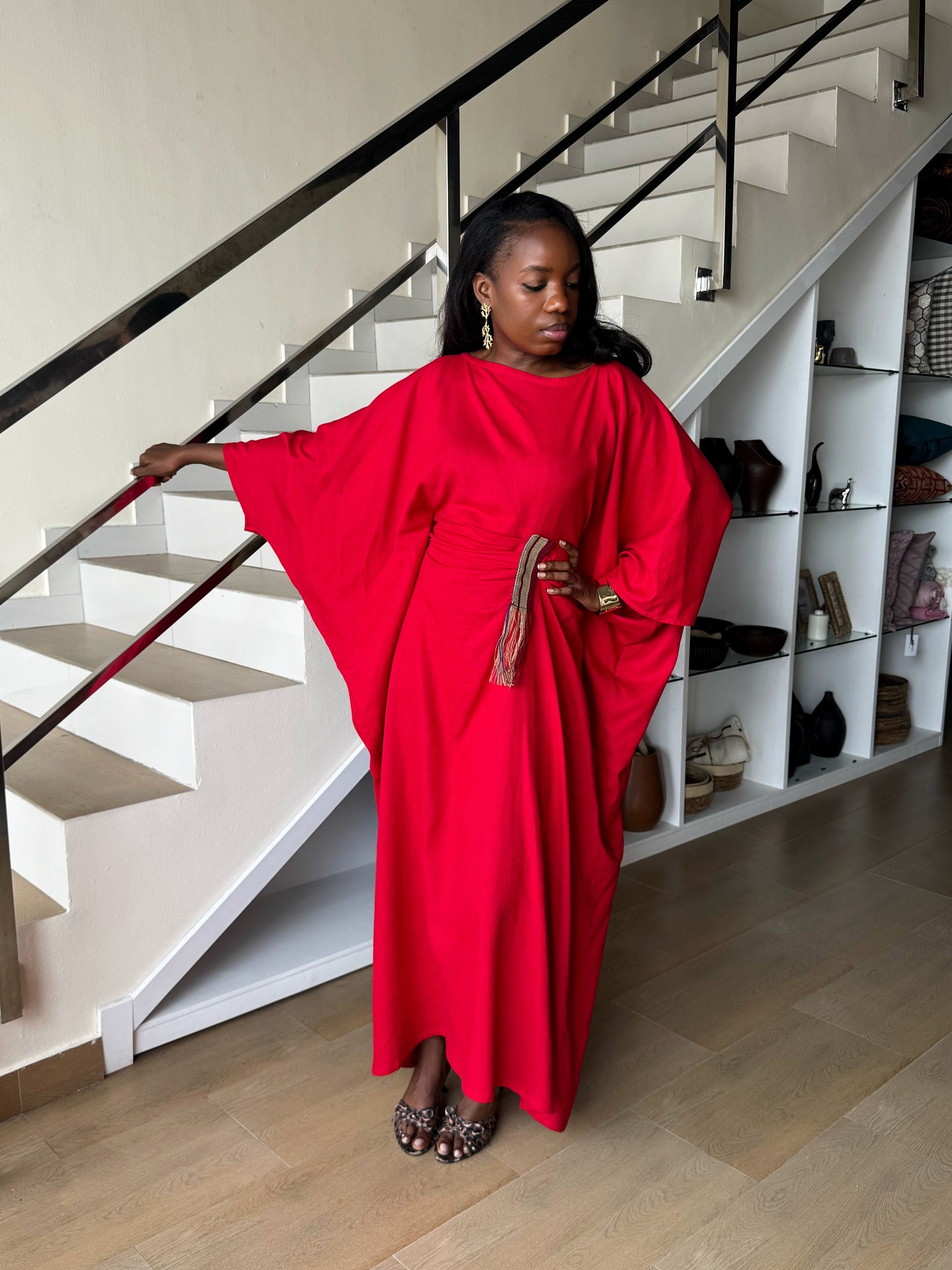Red Sahar Kaftan